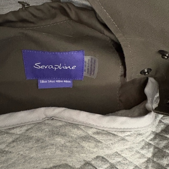 Seraphine Maternity 3 In 1 Premium Midweight Parka Olive Green Insulated Jacket - Picture 5 of 5